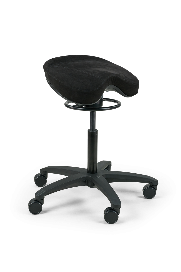 Black saddle stool